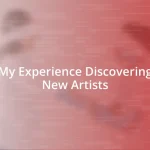 My Experience Discovering New Artists