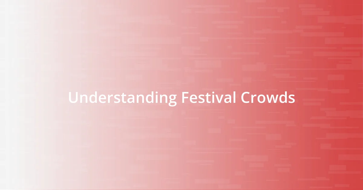 Understanding Festival Crowds